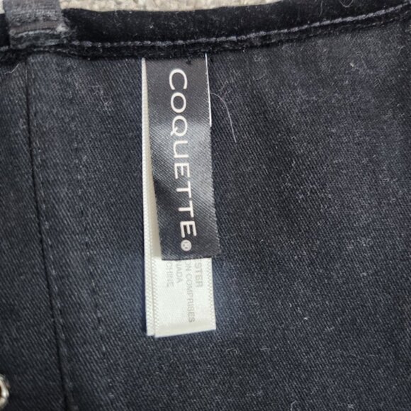 Coquette Corset Top Black Grey Pace Size Small Renaissance Castlecore Fairytale - Picture 10 of 13